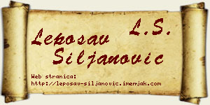 Leposav Siljanović vizit kartica